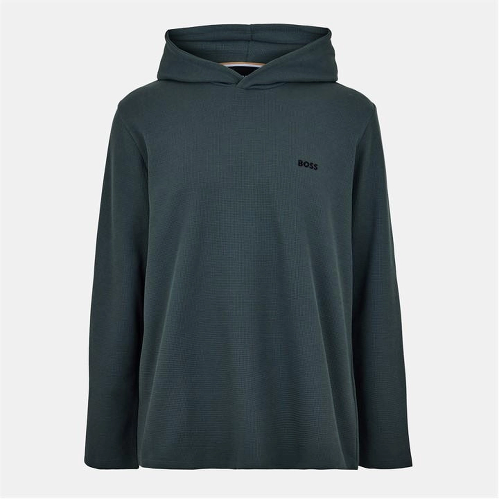 Hugo Boss Waffle Hoody Mens - Green